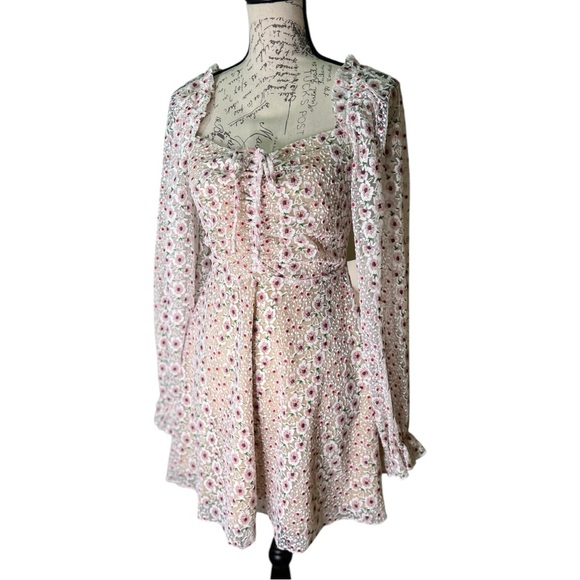 Tularosa | NWT Tess Mini Dress Embroidered Floral Size Small - Picture 6 of 15